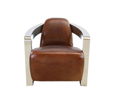 Armchair in Vintage Cigar Leather