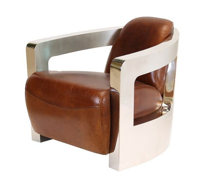 Armchair in Vintage Cigar Leather