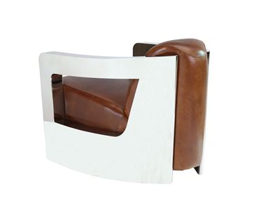 Armchair in Vintage Cigar Leather