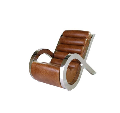 Armchair in Cuba Brown Leather