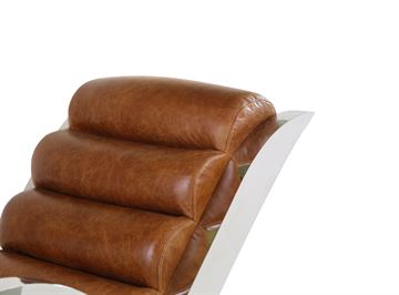 Armchair in Cuba Brown Leather