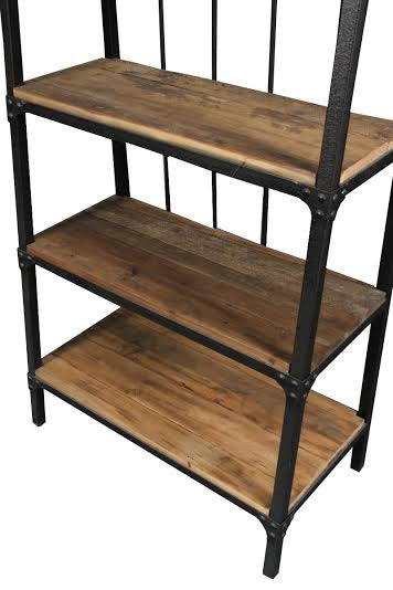 Industrial Elm Wood Bookshelf