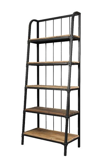 Industrial Elm Wood Bookshelf