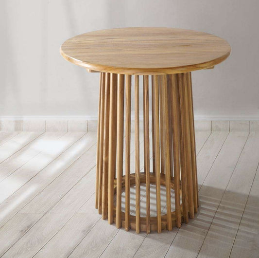 Round Teak Side Table