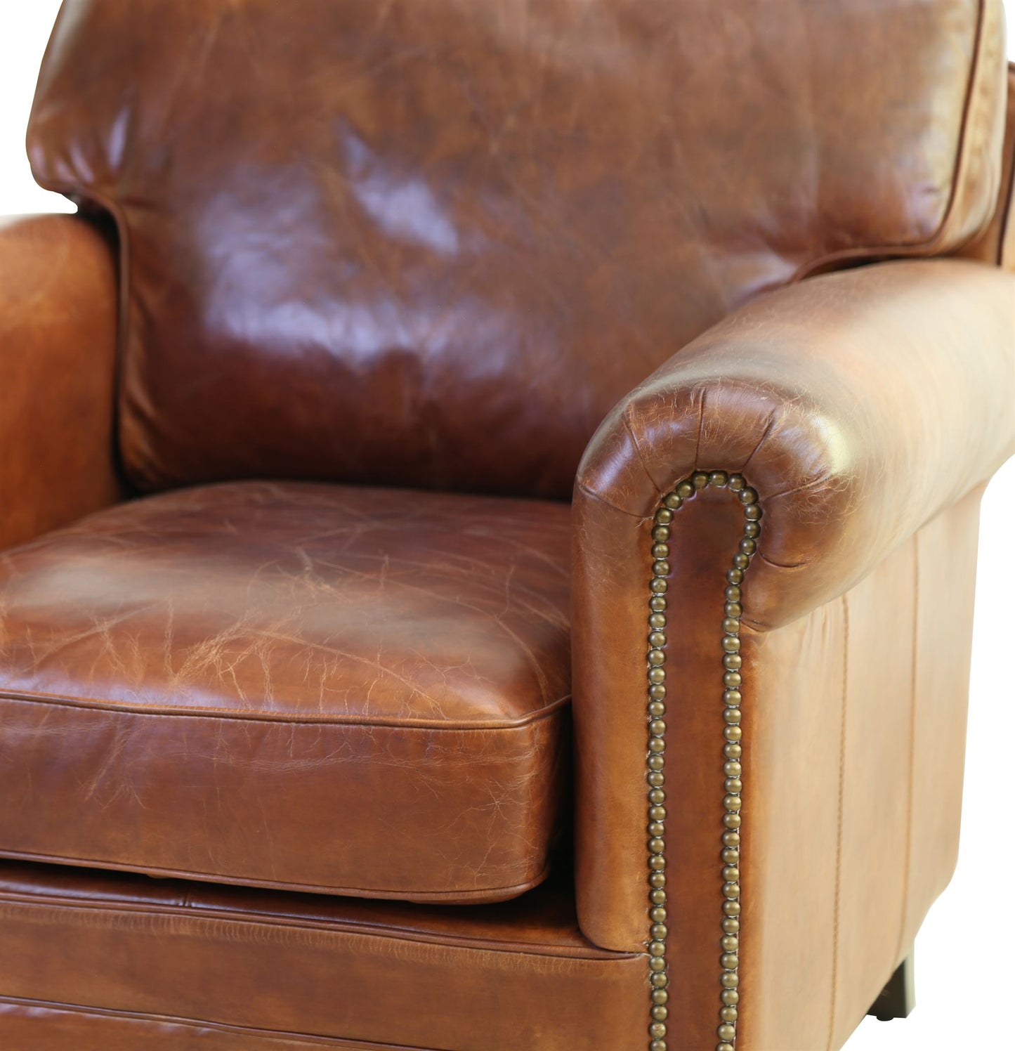 Fairfield Vintage Cigar Leather Armchair